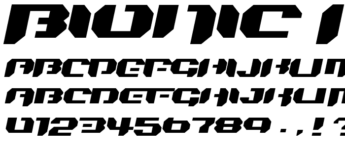 Bionic Kid Simple Slanted font